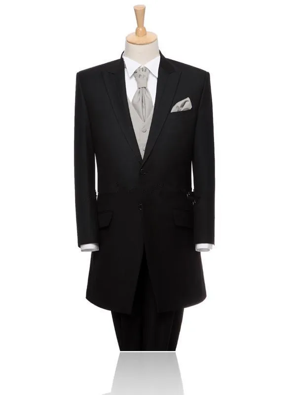 Две кнопки, 3 шт.(куртка, жилет), модный, красивый, красивый, высокое качество, последний стиль, черный пиджак в стиле ласточкин хвост