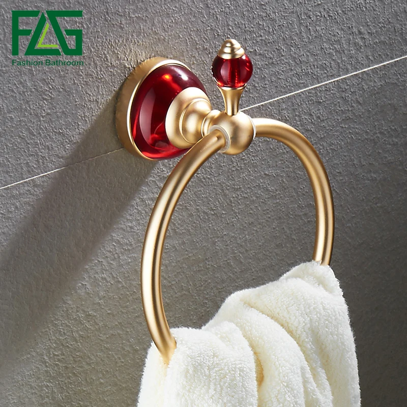 FLG держатель для полотенец кольцо настенный Космос Алюминий Красный Кристалл и стекло держатель для полотенец аксессуары для ванной