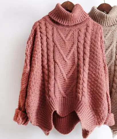 SEDUTMO, зимняя водолазка, женский свитер, пуловеры, большие размеры, толстые, короткие, вязаные, свитера, осень, теплый, длинный рукав, джемпер, топ, ED520 - Цвет: Красный