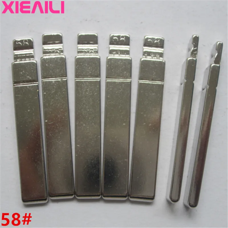 

XIEAILI 50Pcs/lot For 58# Blank KD Remote Uncut Key Blade For Citroen C-Triomphe (Without Groove) S208