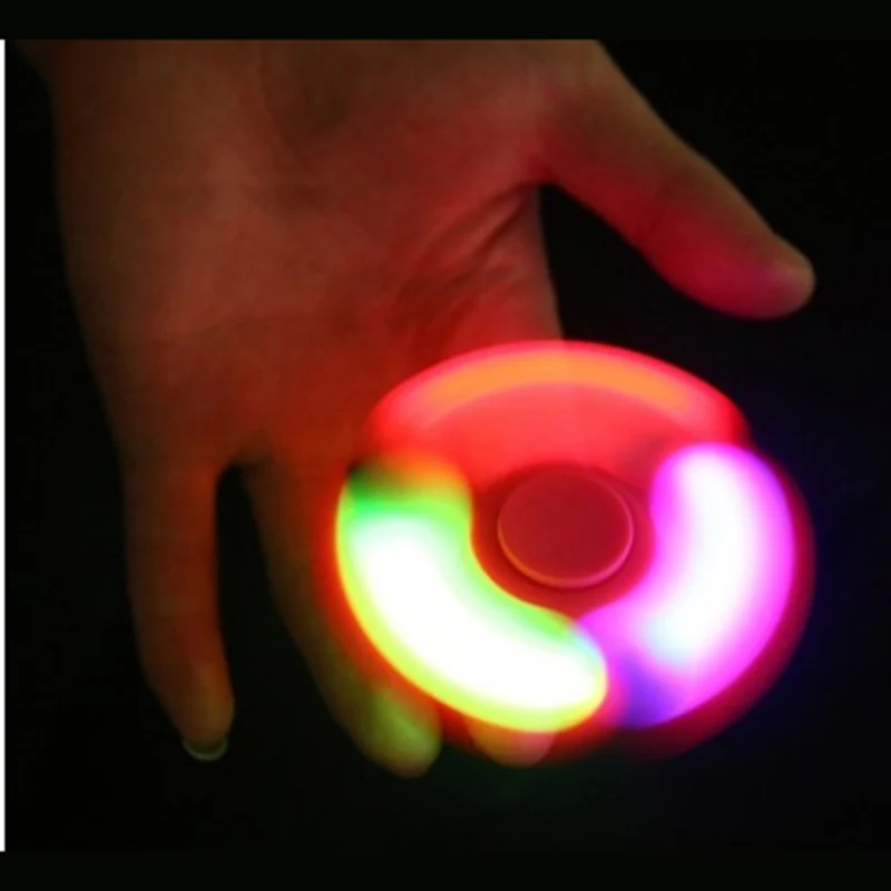 Пальца гироскопа светодиодный Красочные светящийся флэш пальцев Топ вращающихся Hand гироскопа взрослый ребенок декомпрессии игрушка