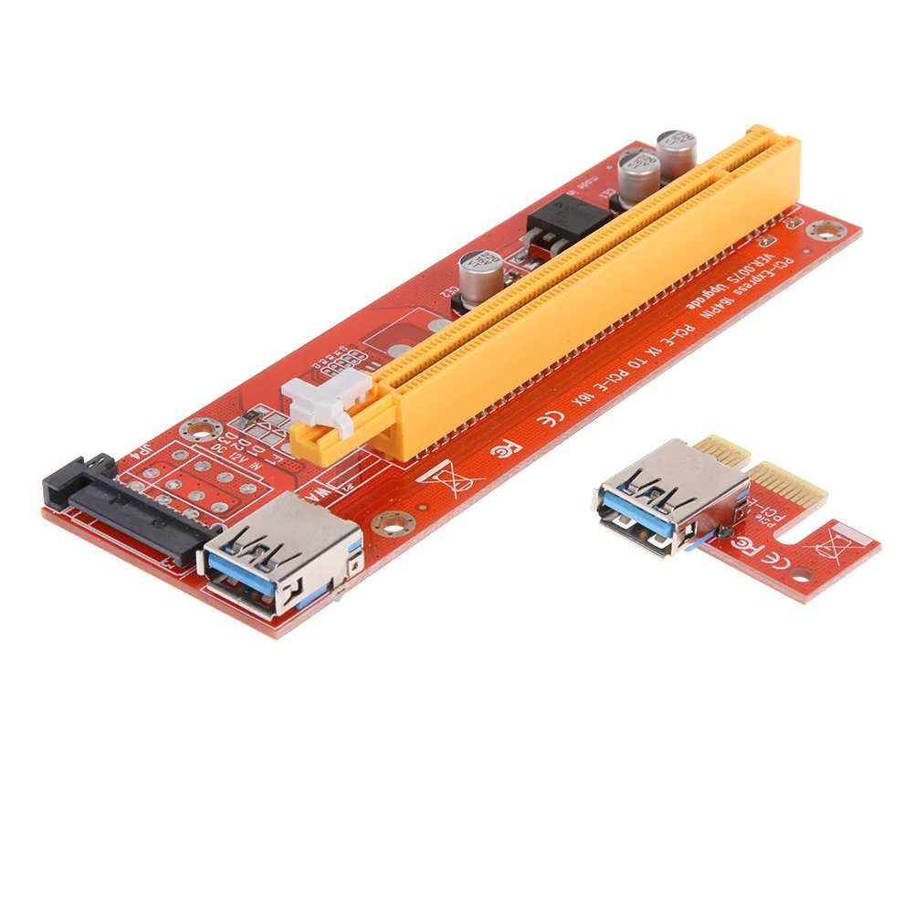 USB 3.0 PCI-E Riser PCIe Express 1x to16x Extender Riser Adapter Mining Card with 60cm USB 3.0 cable for Bitcoin Miner Ming
