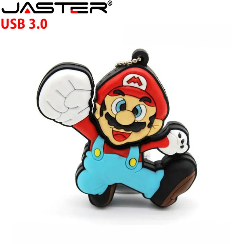 JASTER Mario флеш-накопитель USB 3,0 64 ГБ 32 ГБ Флешка 16 ГБ USB флэш-диск мультфильм флеш-накопитель подарки