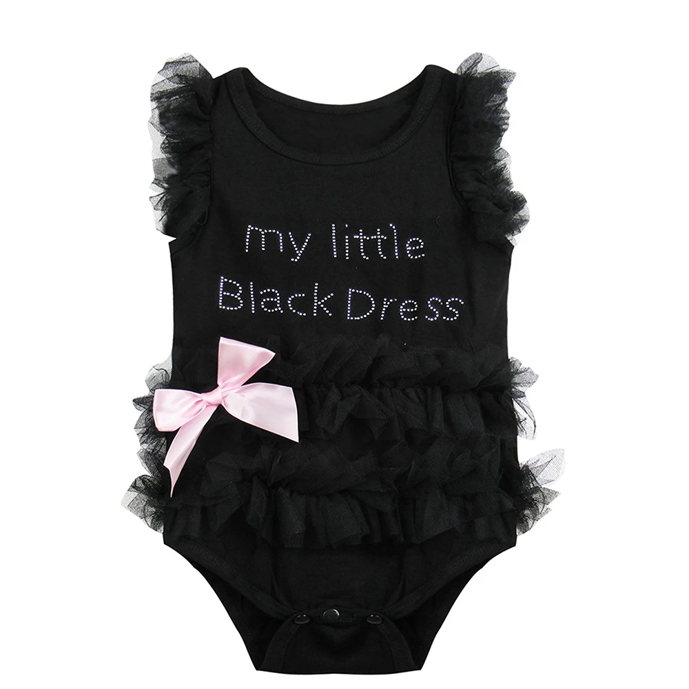 Cute Newborn Baby Girls Bodysuits Fashion Embroidered Lace My Little