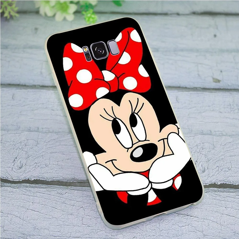 

Soft TPU Cover for Samsung Galaxy S9 Plus Minnie Mouse Cute Girls Phone Case for S9 S10 S10E Note 8 9 M10 M20 M30 S7 Edge S8