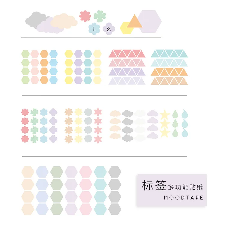 

Moodtape. Multi-function sticker bag 4th bullet. mood creative stationery background backing sticker