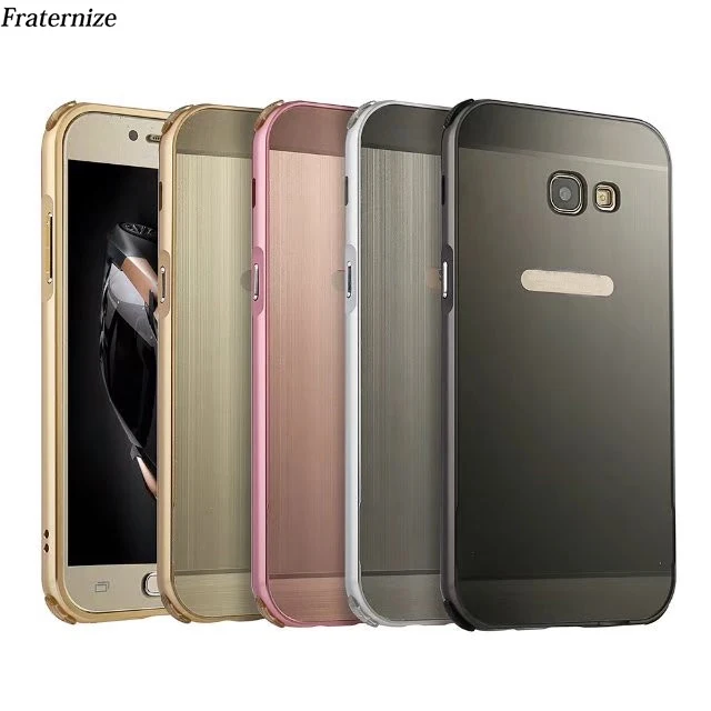 

Phone plating case For Samsung Galaxy A3 A5 A7 J3 J5 J7 2017 Aluminum Metal Frame+Plastic Back cover Shockproof protector Shell