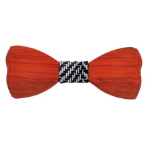Деревянный галстук с бантом для мужской леди свадебный костюм банты ручной работы красного сандалового дерева в форме бабочки женский мужской галстук Рождественский подарок с коробкой