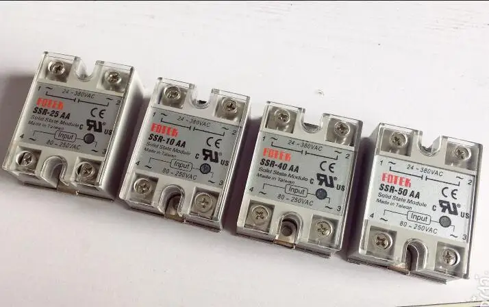 

SSR-10AA SSR-25AA SSR-40AA SSR-50AA Solid State Relay Module with Plastic Cover AC Control AC 80-250VAC to 24-380VAC