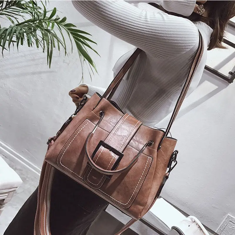 

Beaumais Vintage Top-handle Bags Women Messenger Bags Soft Women's Bags Bolsa Feminina Handbag Shoulder Bags For Women DF0408