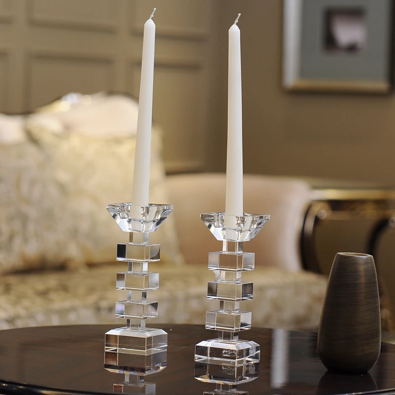 Европа Стиль Хрустальный подсвечник религиозные свечи Tealight держатель Свадебные