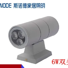 2 шт./лот 6 Вт светодиодный наружный садовый светильник/светодиодный двойной слайдер водонепроницаемый настенный светильник