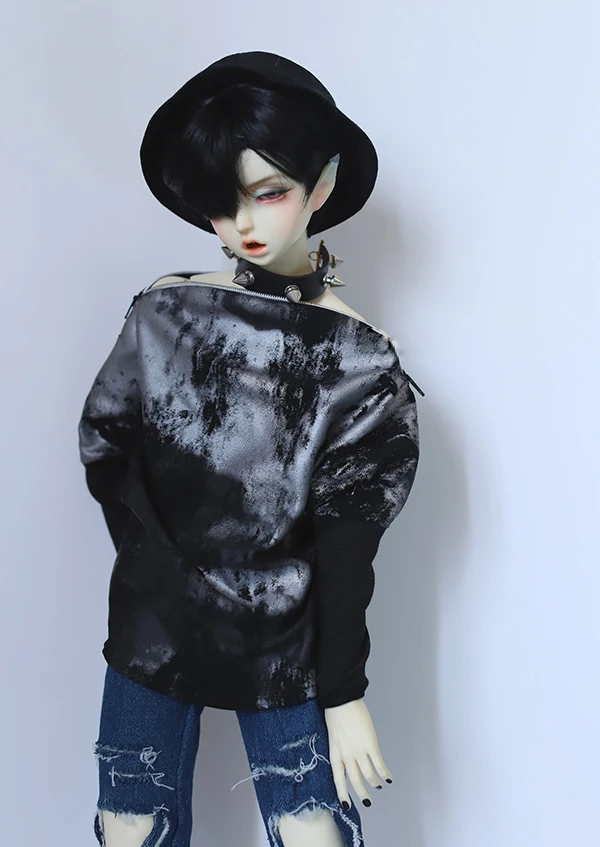  BJD clothes a batwing-sleeved blouse with zippers suitable for 1/3 BJD SD uncle SSDF sizedoll acces