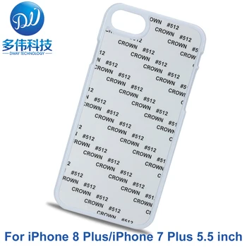 

For Apple iPhone 8 Plus Cover 2D PC Plastic Hard DIY Sublimation Printed Blank Phone Case For iPhone 7 Plus Coque Fundas 20PCS