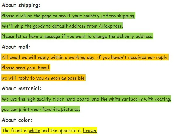 About shipping