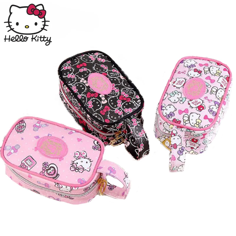 Сумка Hello Kitty для женщин косметичка девушек мультяшная сумка коробка мытья