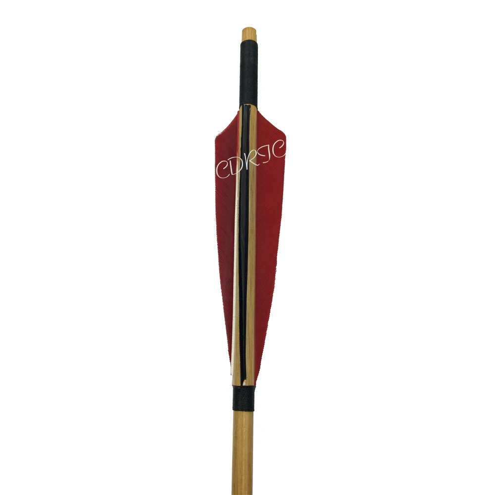 6/12Pcs Four styles and three colors of wooden arrows are optional Traditional Handmade Arrows For Recurve Bow Archery Shootin