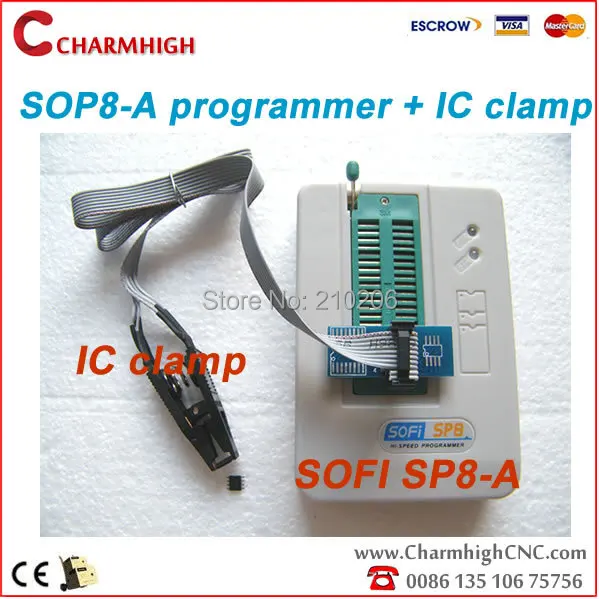 

Sofi SP8-A programmer + IC clamp, support win7 & win8 high speed usb programmer (93/24/25/BR90/SPI BIOS) over 4000 chips