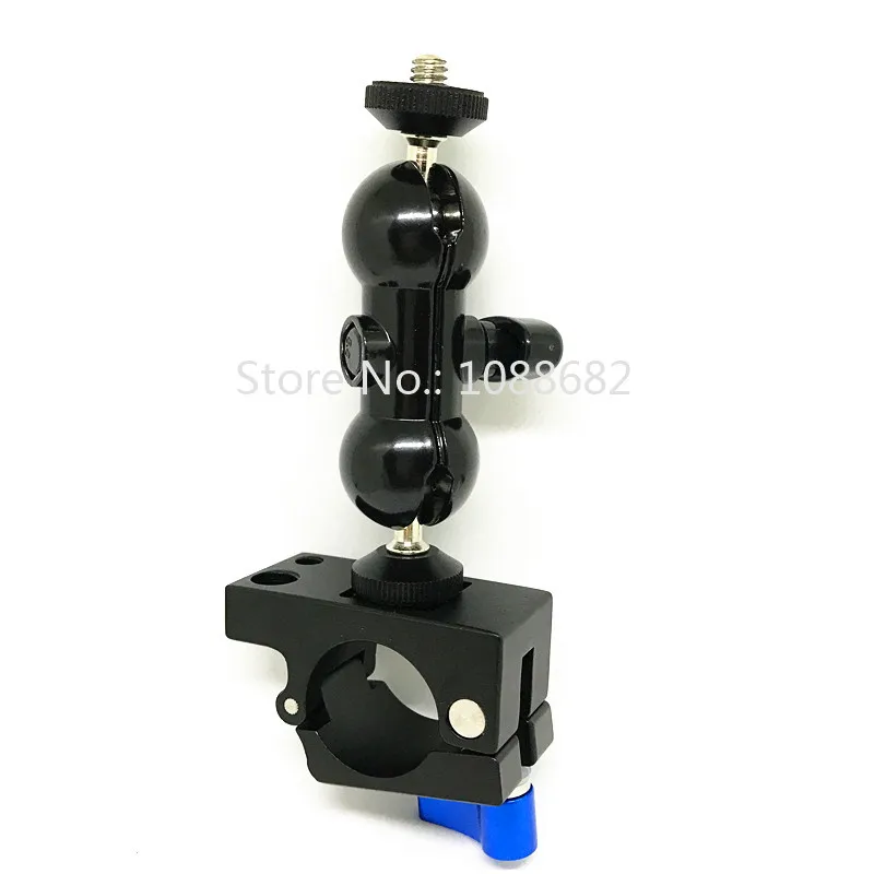 Jadkinsta 2in1 Rod Clamp + 14 Hot Shoe Adapter 360 Rotating Monitor Mount for DJI Ronin M MX DSLR Camera Handheld Gimbal (1)