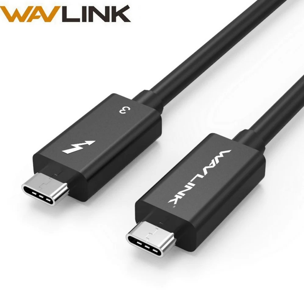 

Wavlink Thunderbolt 3 Cable USB C to USB C Cable fast Charger 5K& Dual 4K@60Hz video Display Cable Type C USB Cable For macbook