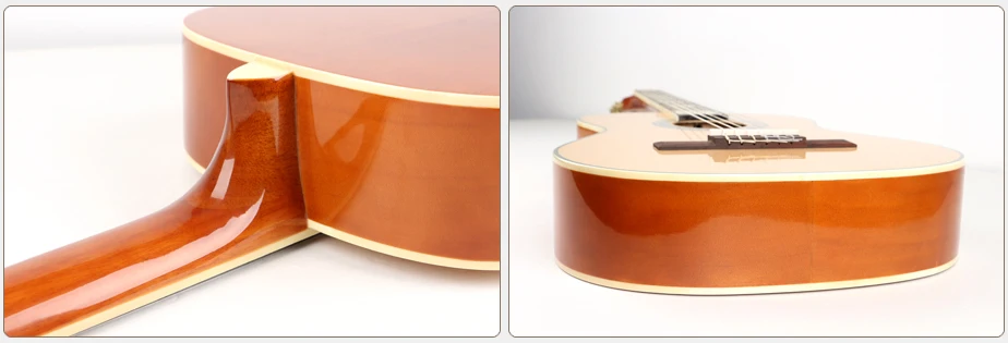 Классическая гитара акустическая электрическая стальная струна 36 дюймов мини-боди гитара 6 струн установка звукоснимателя гитары древесина хвойного дерева, ели цвет