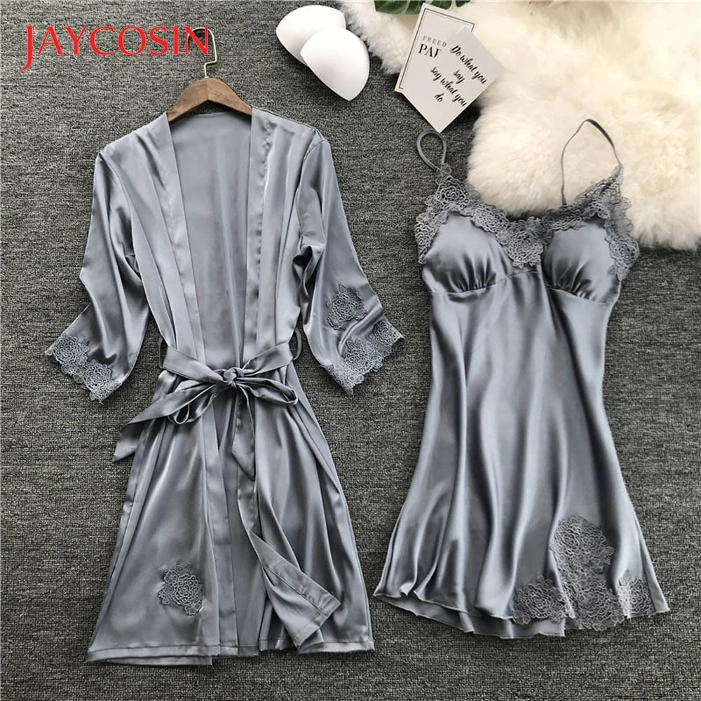 JAYCOSIN женское шелковое белье кружевное платье ночная рубашка Babydoll новое