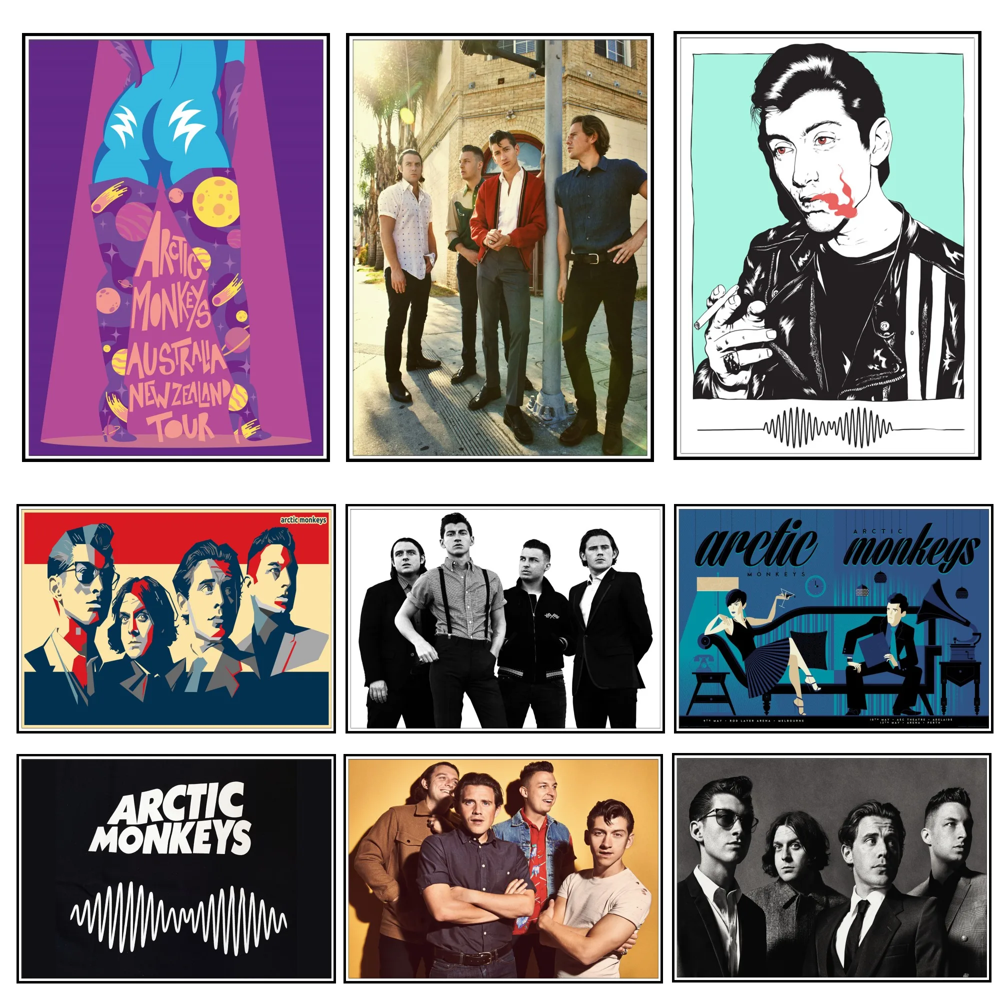 Рок-Группа Arctic Monkeys белые бумажные плакаты с покрытием настенный домашний бар