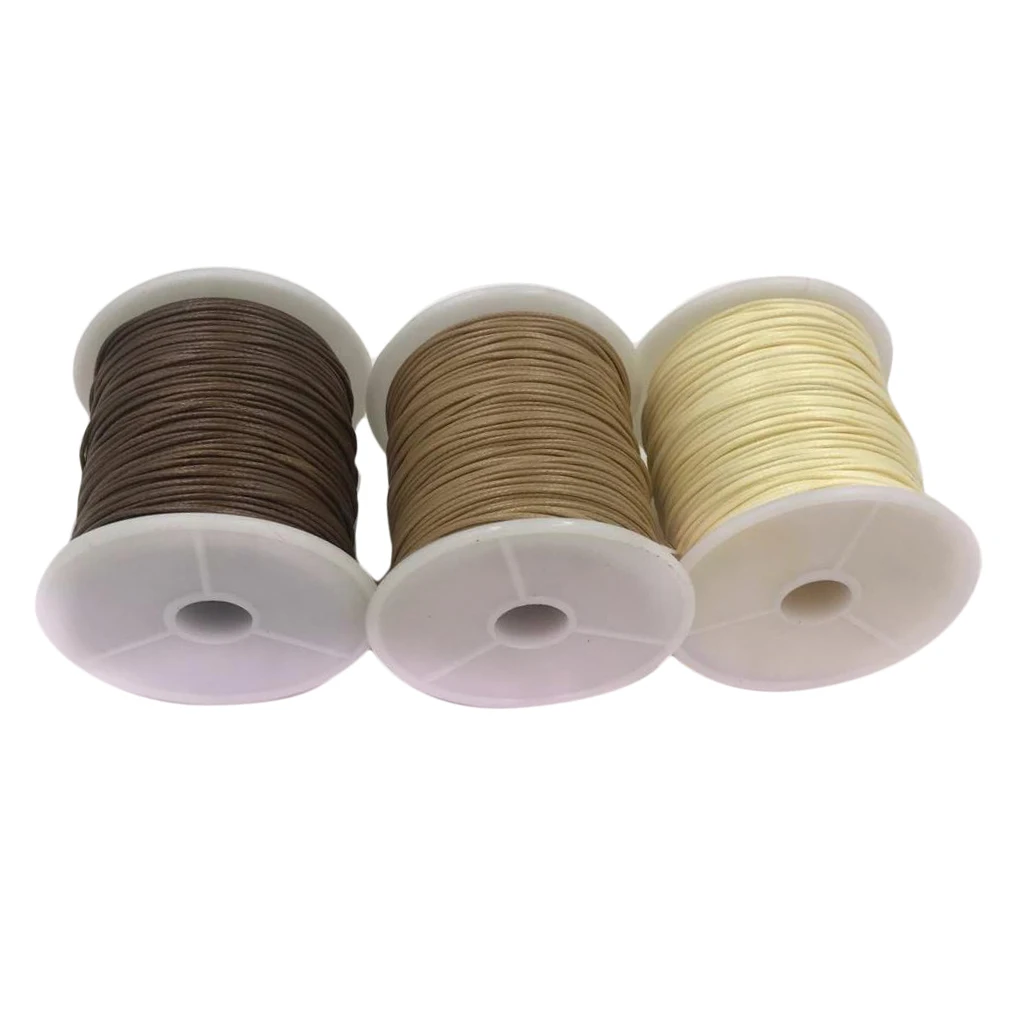 3 Rolls of 80 Meters Waxed Nylon Cord String for DIY Jewelry Making Necklace Bracelet Earrings Thread for Handmade Crafts 1mm 