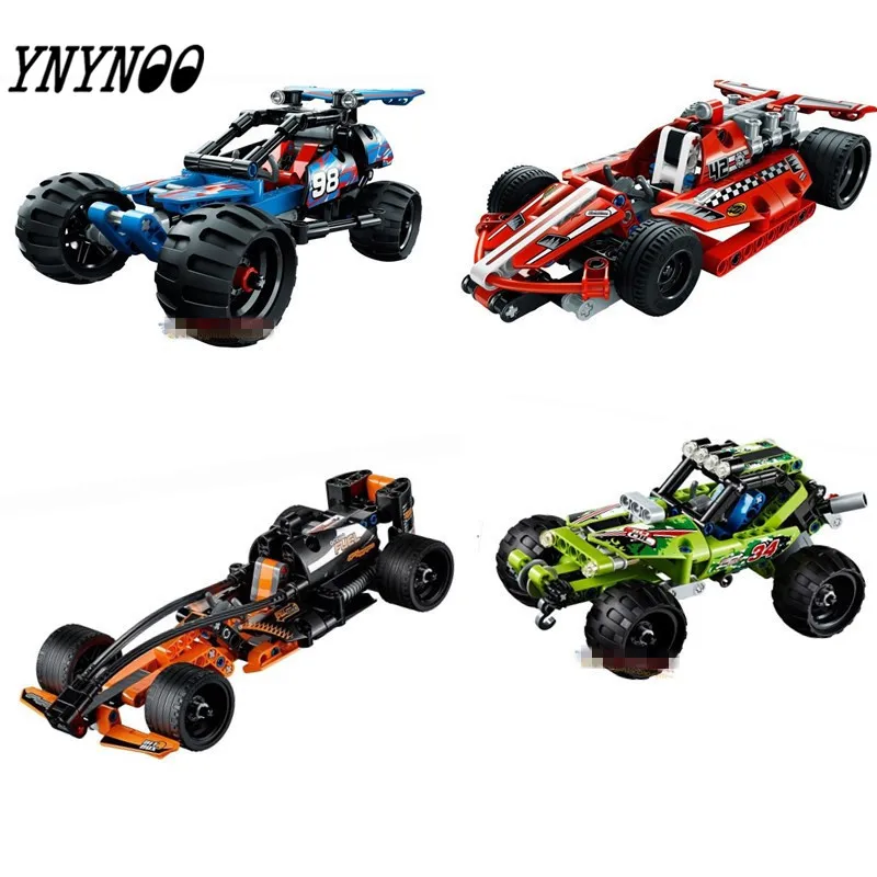 

YNYNOO 3411-3414 High Technic 2 in 1 warrior off-roader racer Car Model 3D building block sets Warrior sports car brick toys