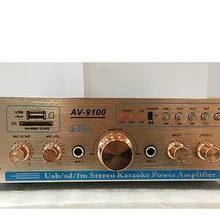 AV-9100 300 Вт+ 300 Вт 220 В 5 каналов USB SD FM Радио стерео караоке домашний кинотеатр аудио усилитель мощности