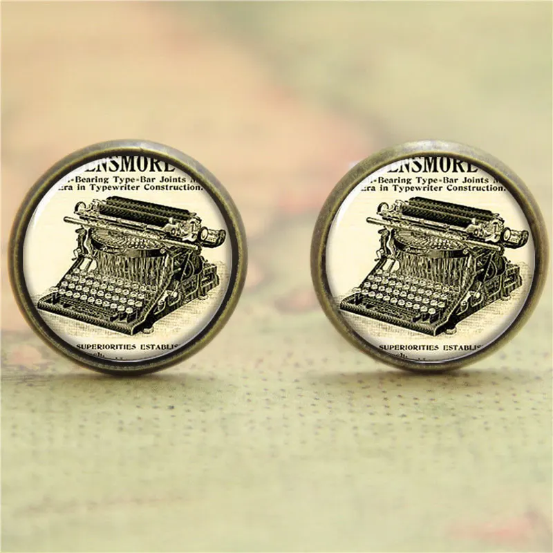 10pairs Lot Vintage Typewriter Earring Pressed In Order To Print Letters Earring Glass Photo Writer Jewelry Earring Jewelry Earrings Earrings Earringlot Earrings Aliexpress