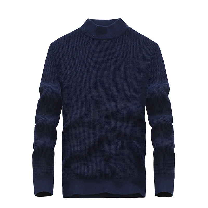 2019 Новые осенне-весенние свитера пуловер с длинными рукавами стенд воротник сплошной Цвет вязаный материал свитера Повседневное прямые