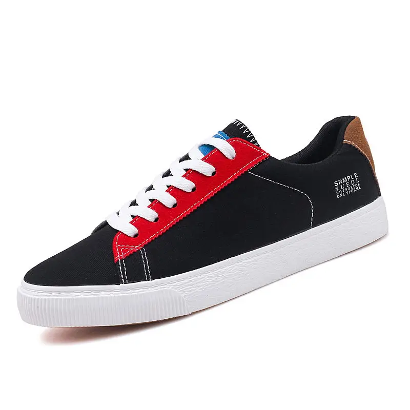 

2019 LAISUMK New Mens Casual Shoes Canvas Shoes For Men Lace-Up Breathable Fashion Sping Summer Flats Fashion Male Shoes