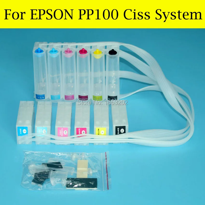 Ciss com Chip Decodificador para Epson Sistema de Abastecimento Contínuo de Tinta Conjunto Pp100 Pp50 Pp100ii Pp-100ii 1 Boa Pp-100n Pp-100 2 Para Epson PP-100n PP-100 PP100 PP50 PP100II
