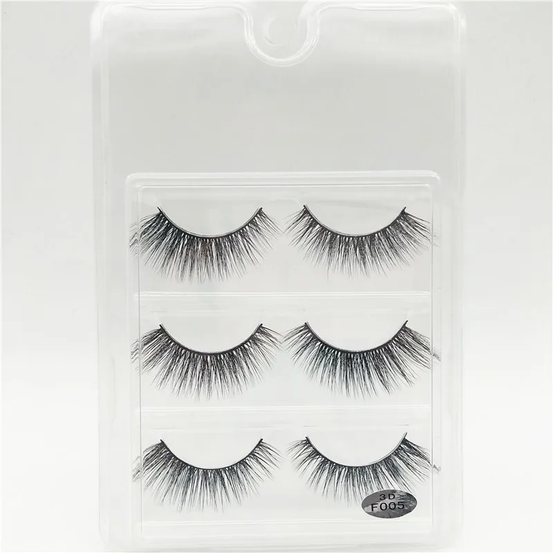 

3D Mink Eyelashes Pack Thick Long Mink Lashes 3 Pairs Eye Makeup Extension Tools
