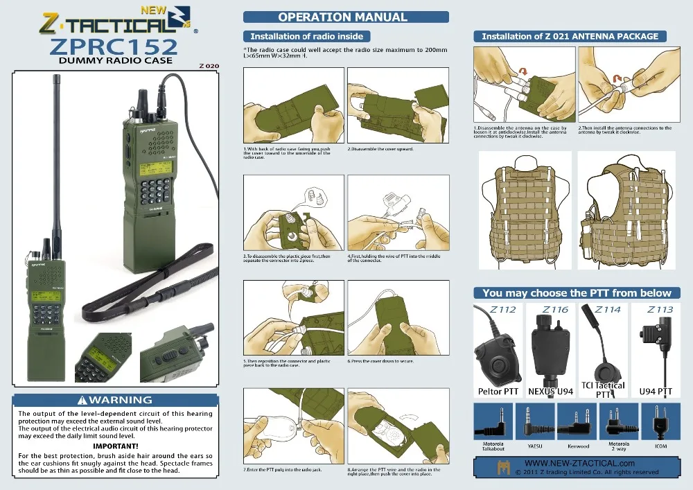 Z Тактический Z021 PRC-152 PRC-148 макет радиоприемника чехол антенна посылка в стиле милитари страйкбол Пейнтбольный Варгейм гарнитура аксессуары