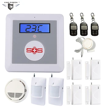 

GSM Security Alarm Senior Telecare Temperature Alarm Wireless PIR Sensor SM-100 Smoke Detector SOS Button Burglar Alarm K3H Kit
