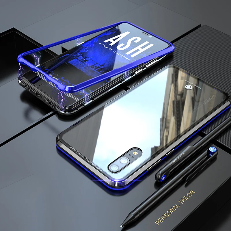 Роскошный Магнитный чехол для Huawei P20 Pro Lite алюминиевый металлический бампер | Бамперы -32904910341