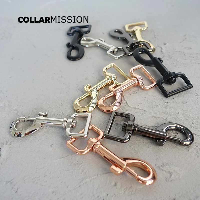 

100pcs/lot Metal buckle for bag dog leash 25mm webbing swivel snap hook for backpack diy accessory durable hardness 5 colours