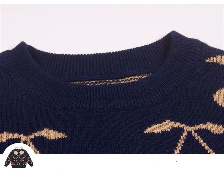 Детские свитера с золотой вишней, новые осенние вязаные пуловеры, Свитера для маленьких мальчиков и девочек, детская одежда, милые топы