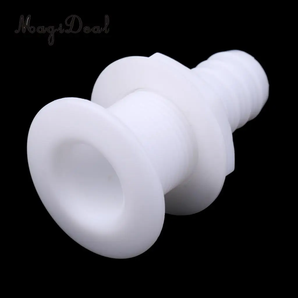 MagiDeal 1Inch Durable Plastic Boat Marine Straight Thru-Hull Bilge Pump and Aerator Hose Fitting for Rowing Boat Yacht Access