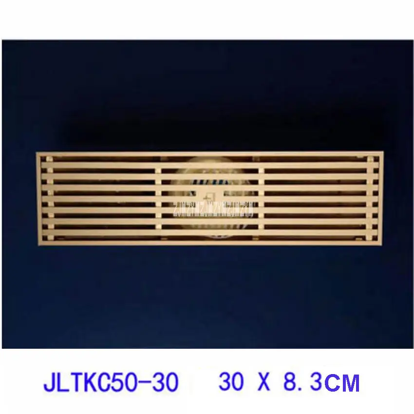 JLTKC50-30 Душ трапных 30*8,3 см прямоугольная анти-запах отходов трапных бытовой Ванная комната воды утечка Душ фильтр - Цвет: gold