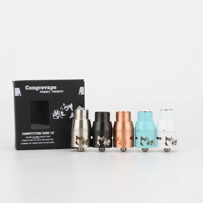 

XFKM doge v2 22mm rda high quality Big smoke Rebuildable Dripping Atomizer Mech Tank fit Mechanical Box Mod