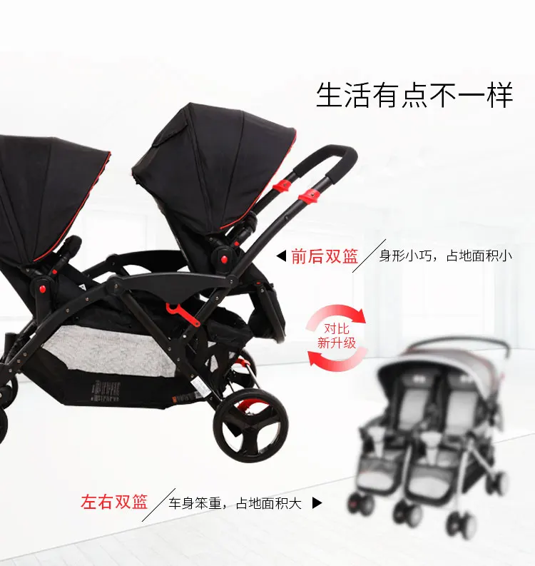 Экологичный материал twin baby multi-purpose cart может сидеть и отстегиваться Высокая Ландшафтная легкая детская коляска