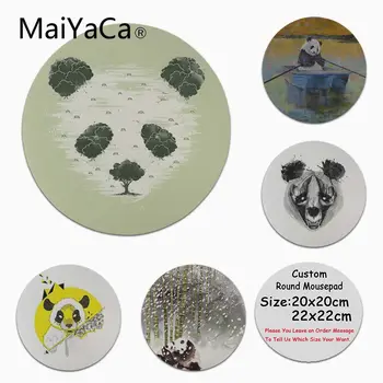 

MaiYaCa Non Slip PC Underneath A Panda Anti-Slip Durable Silicone Computermats Custom Design Gaming Computer Round Mouse pads