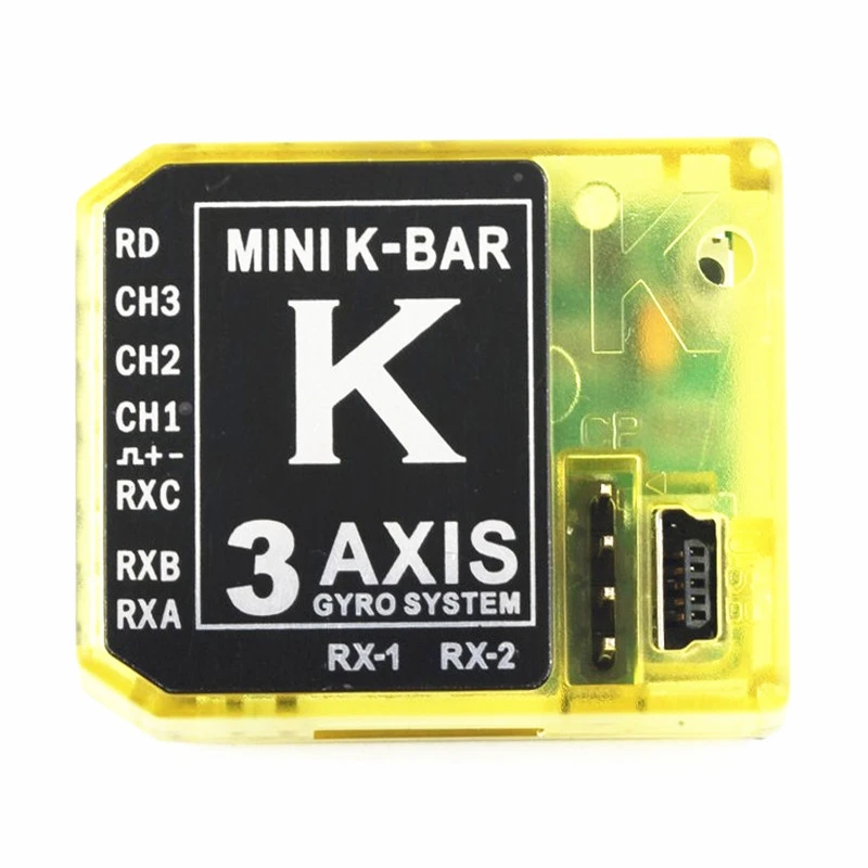Kbar Gyro Mini K Bar Yellow K8 Three Axis Gyroscope 3 Axis Gyro Flybarless Pk Vbar B8 For Mikado Vbar Trex For Helicopters 3 Axis 3 Axis Gyrogyro Helicopter Aliexpress