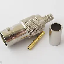 10x BNC Женский обжимной коаксиальный Прямой CCTV Разъем для RG58 LMR195 RG142 кабель
