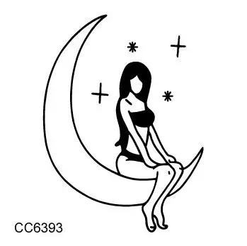 

Waterproof Temporary Tattoo Sticker Old School Fake Tatoo Tatouage Temporaire Moon Flash Tatto Foot Hand Tattoos For Girl Women