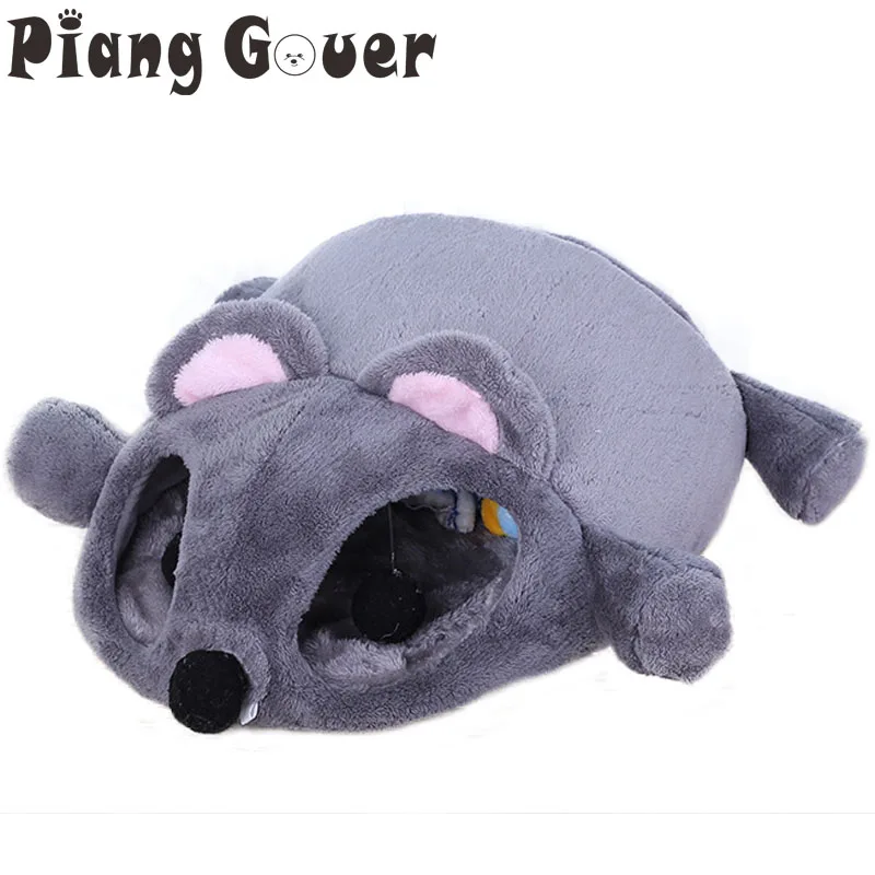 

Gray Mouse Shape Cat Beds Warm Cat House Animal Pet Grey Sleeping Bag
