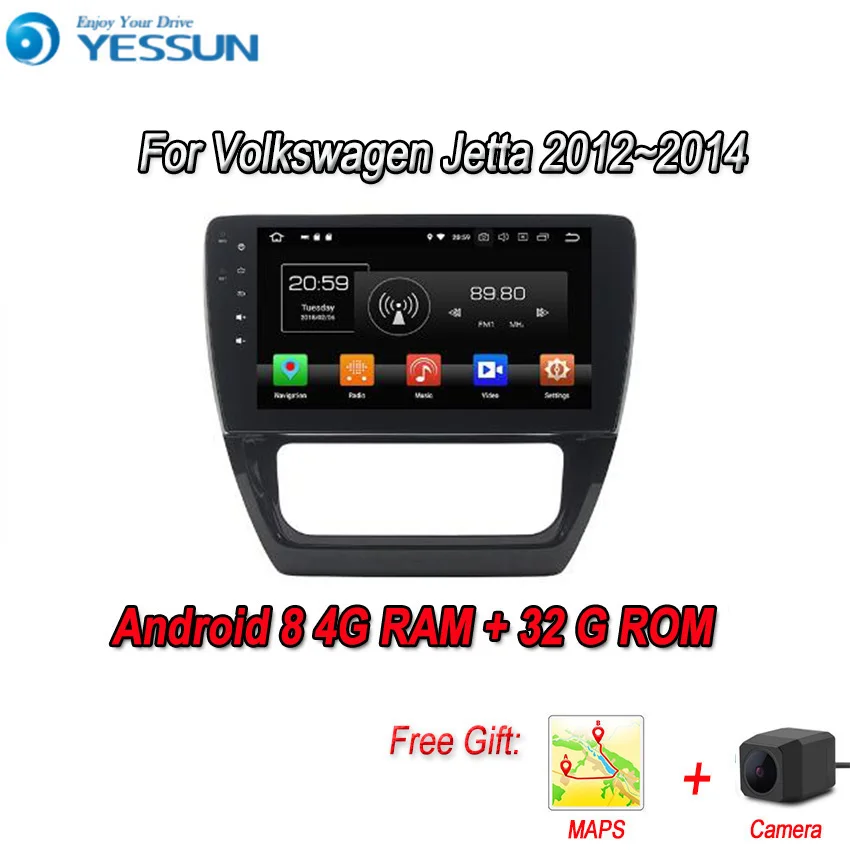 Flash Deal YESSUN Android 8.0 4G RAM For Volkswagen Jetta 2012~2014 Car Navigation GPS Multimedia Player mirror link Radio Touch Screen 0